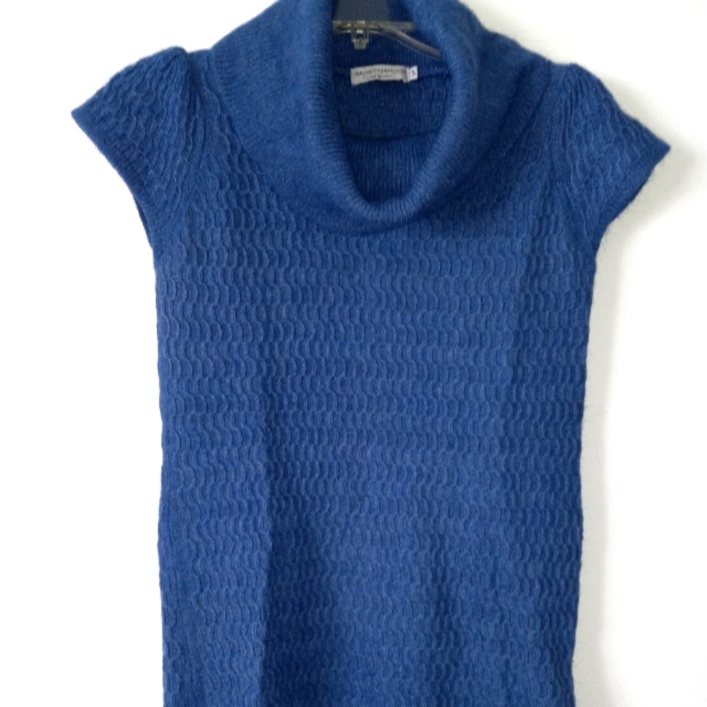 St. AMBECCO made in Italy sleeveless cowlneck sweater Acrylic alpaca wo…